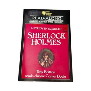 ALS Learn English A Study In Scarlet‎  Sherlock Holmes Cassettes & PB Book 1983